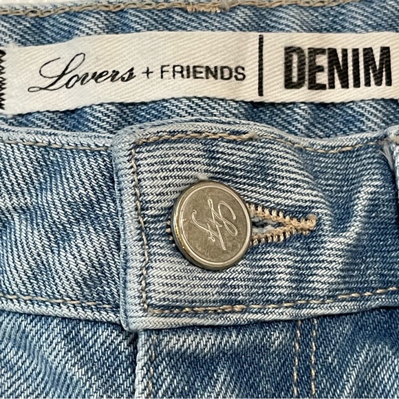 Lovers + Friends Logan High Rise Tapered Distressed Jeans 23 - Picture 5 of 15